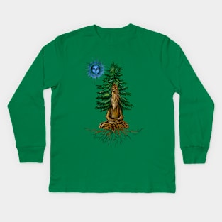 Sage of the Silent Pine and The Blue Star (Color) Kids Long Sleeve T-Shirt